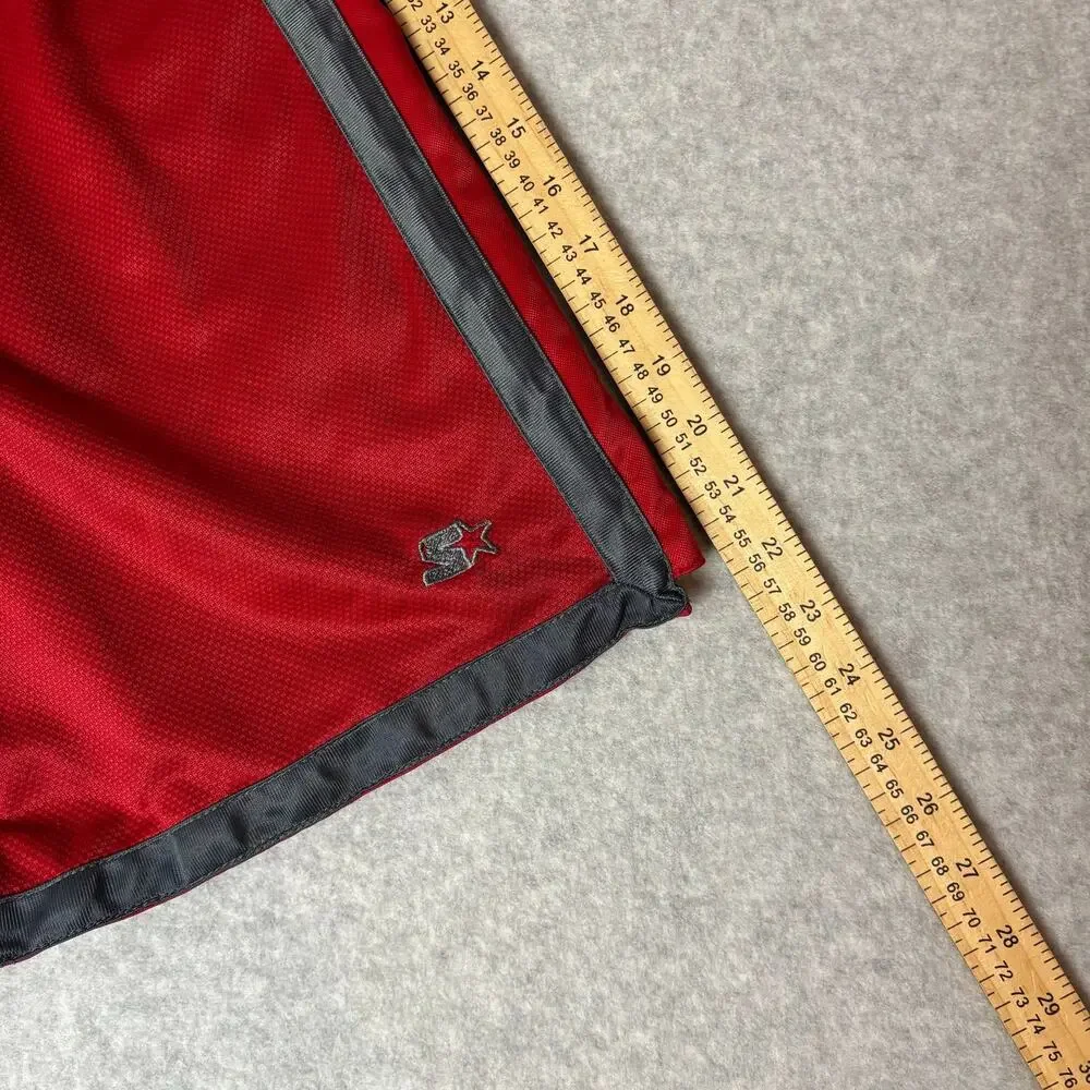 Vintage 90s Y2K Starter Men's Red/Gray Basketball Athletic Shorts - Size S